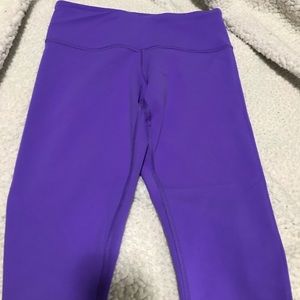 Purple lululemon crop leggings